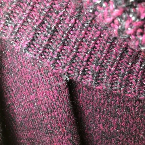 WHITE House black market Marl belted poncho sweater size S - Picture 7 of 10